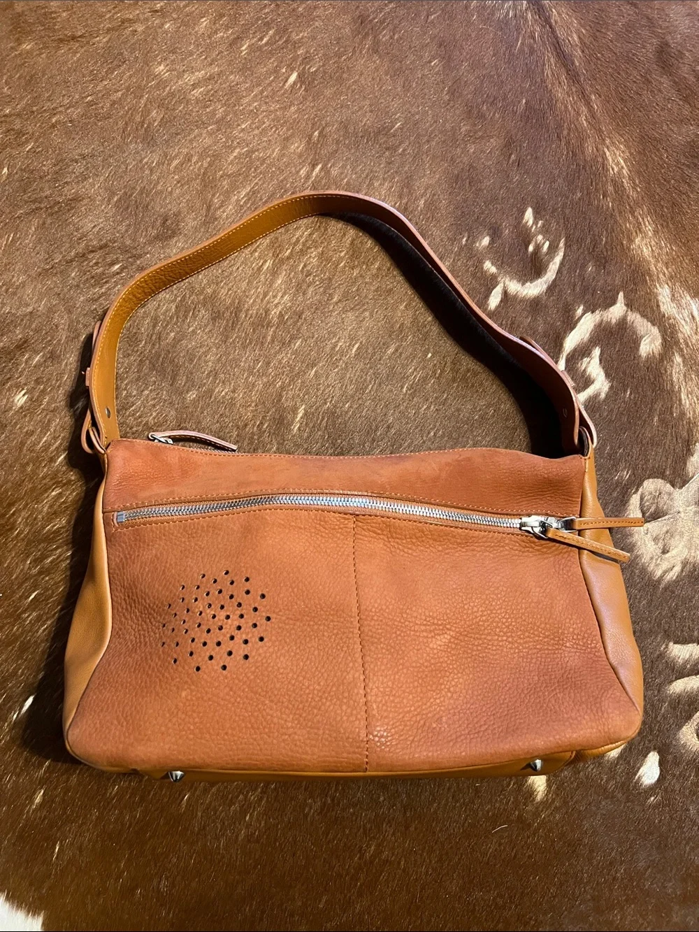 Vintage FURLA Shoulder Bag in Cognac Brown
